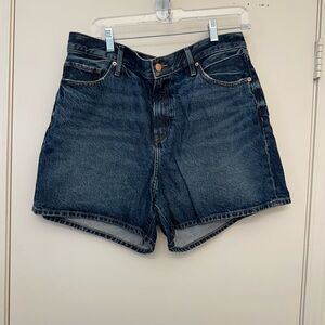Express Dark Blue Jean Shorts